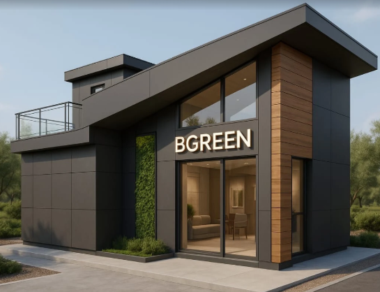 Αρχιτεκτονικό έργο B Green με πράσινη κάθετη όψη